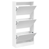 Vidaxl Shoe Cabinet 60x21x125,5 cm Property Wood White