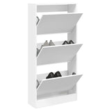 Armadio da scarpe Vidaxl 60x21x125.5 cm Bianco in legno