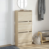 VidaXL Schuhschrank 60x21x125,5 cm Holzwerkstoff Sonoma-Eiche-farbig