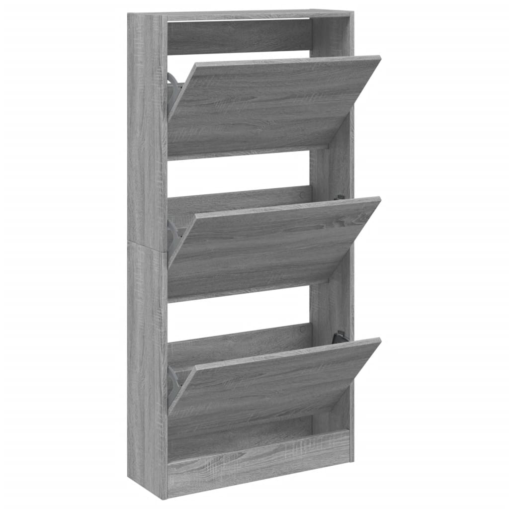 Vidaxx Schuhschrank 60x21x125,5 cm Holzwerkstoff Sonoma-Eiche grau