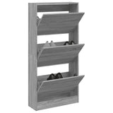 Armoire à chaussures Vidaxl 60x21x125.5 cm Produit en bois Grey Sonoma Oak