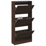 Vidaxl Shoe Cabinet 60x21x125,5 cm Property Wood Brown Oak Color