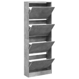 Vidaxl Shoe Cabinet 60x21x163,5 cm behandlet træbetonpris