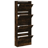 Vidaxx Schuhschrank 60x21x163,5 cm verarbeitetes Holz, geräucherte Eiche