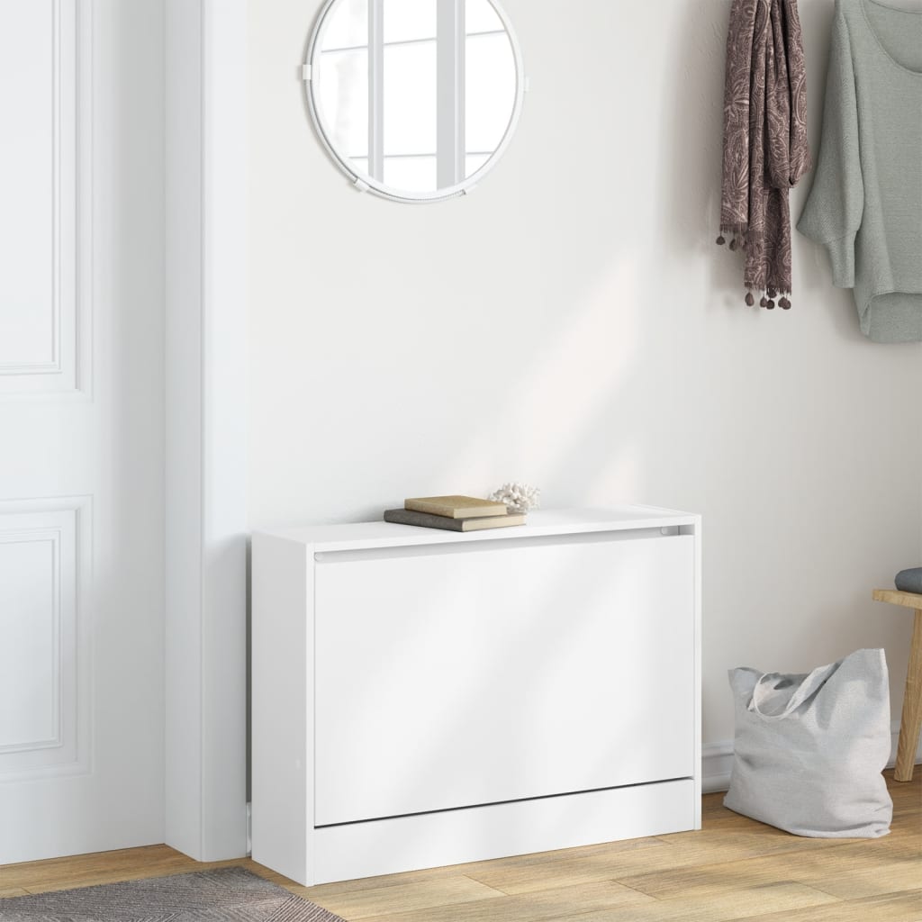 Vidaxl Cabinet da scarpe 80x21x57 cm White White