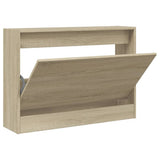 VidaXL Schuhschrank 80x21x57 cm Holzwerkstoff Sonoma-Eiche-farbig