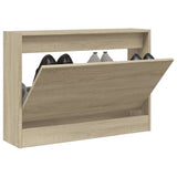 VidaXL Schuhschrank 80x21x57 cm Holzwerkstoff Sonoma-Eiche-farbig
