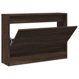 Vidaxl schoenenkast 80x21x57 cm bewerkt hout bruin eikenkleur