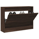 Vidaxx Schuhschrank 80x21x57 cm, fertige Holzfarbe, braune Eiche