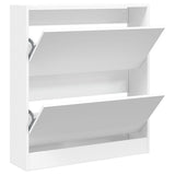 VidaXL Schuhschrank 80x21x87,5 cm Holzwerkstoff weiß