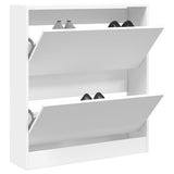 VidaXL Shoe cabinet 80x21x87.5 cm Processed Wood White