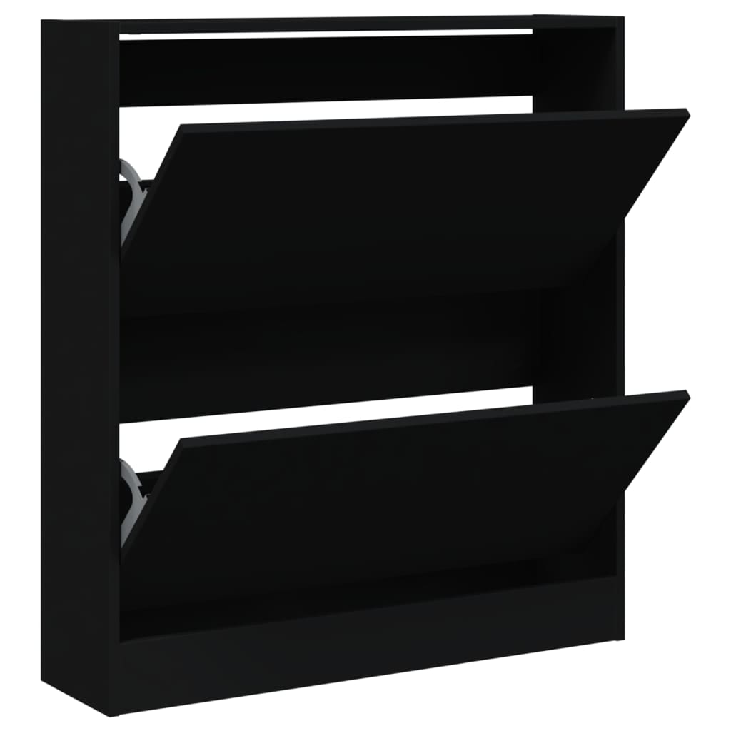 Vidaxl Shoe Cabinet 80x21x87,5 cm Property Wood Black