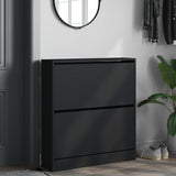 Vidaxx Schuhschrank 80x21x87,5 cm lackiertes Holz schwarz