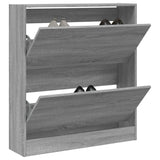 VidaXL Shoe cabinet 80x21x87.5 cm Properted Wood Gray Sonoma Oak color