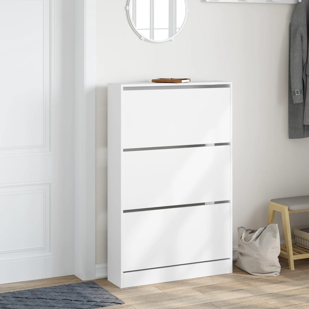 Vidaxl Schong Cabinet 80x21x125,5 CM verschafft Holz White