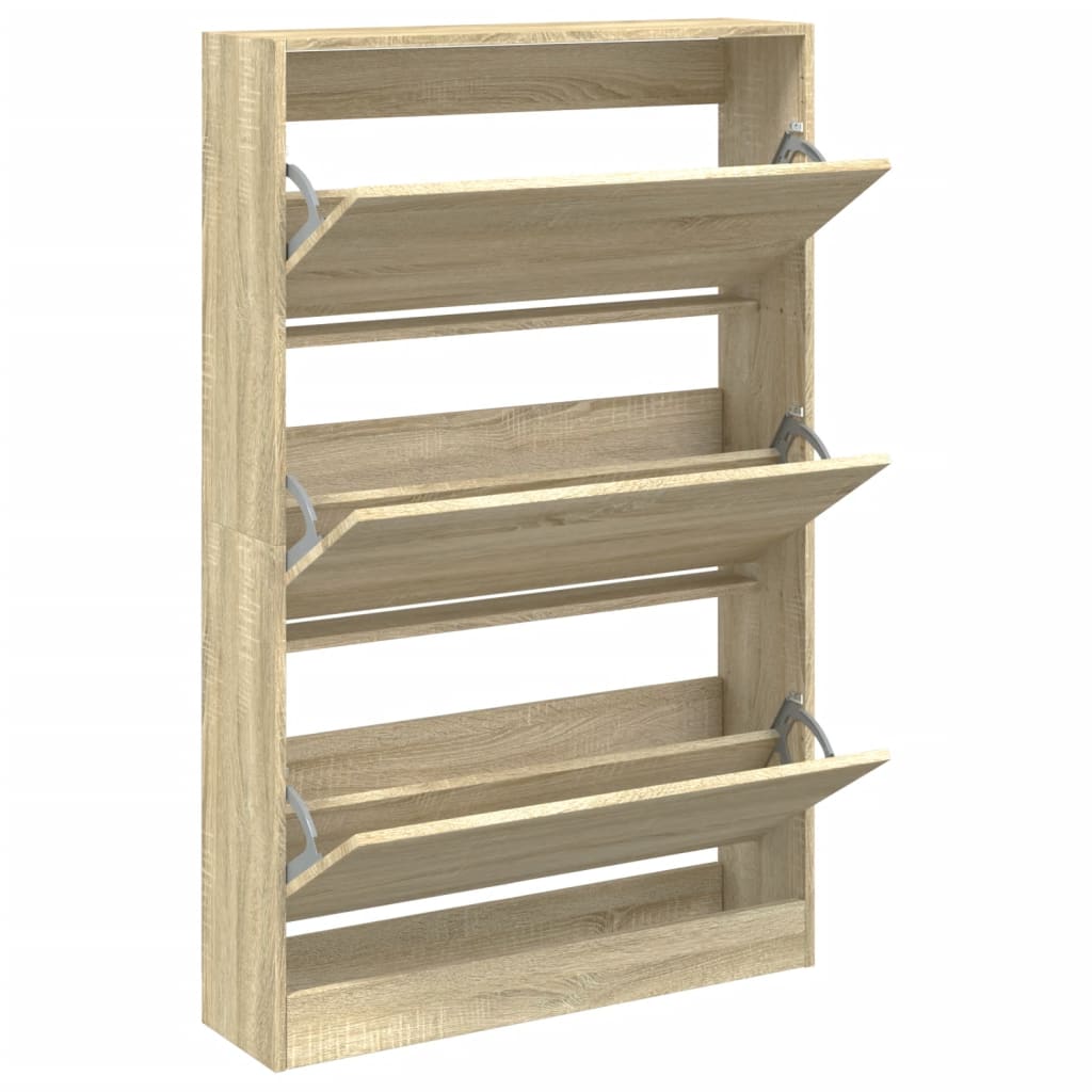 Vidaxl Shoe Cabinet 80x21x125,5 cm Property Wood Sonoma Oak -farvet