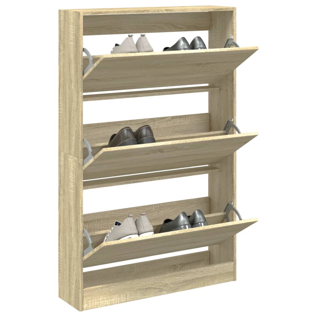 VidaXL shoe cabinet 80x21x125.5 cm Properted wood Sonoma oak -colored