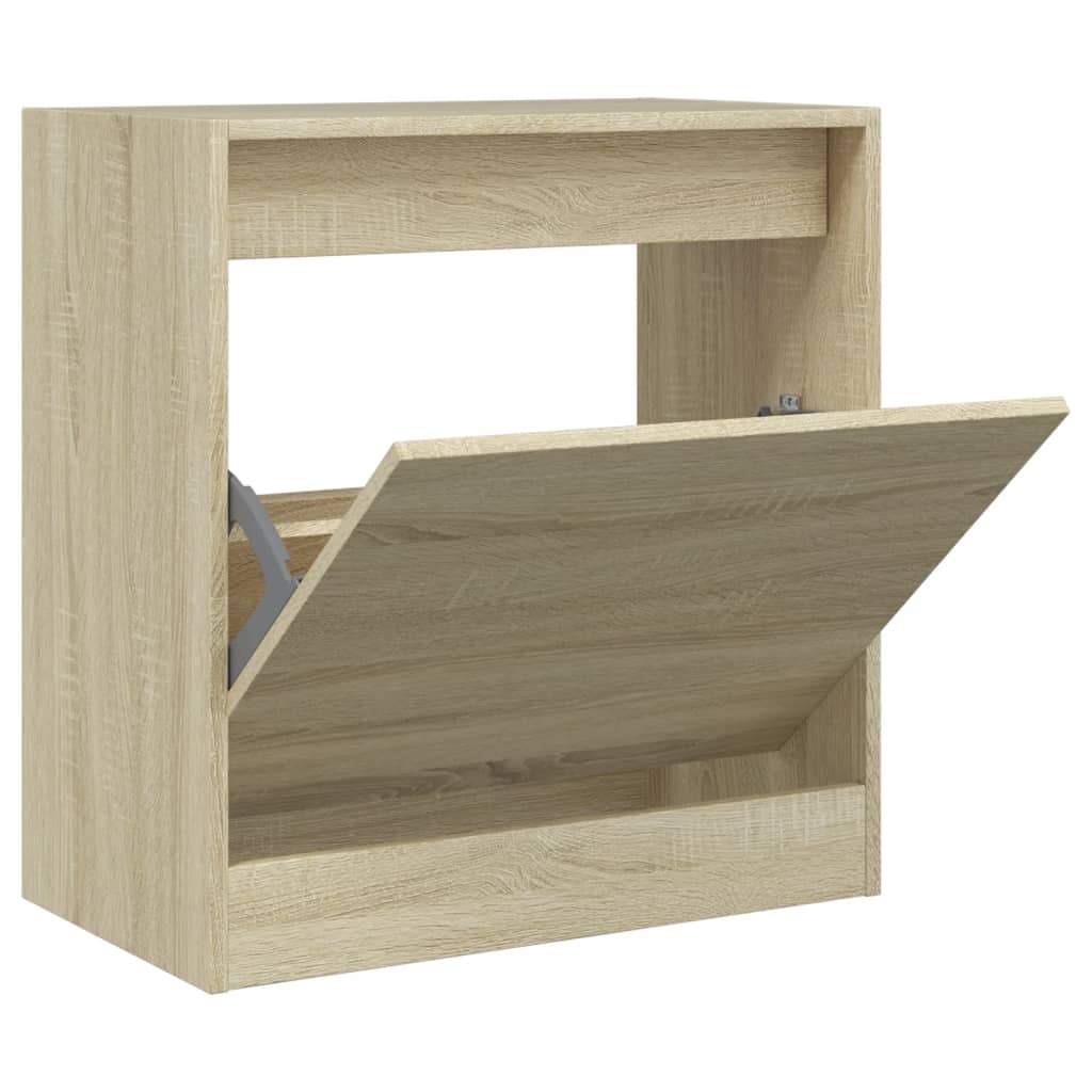 Gabinete de zapatos Vidaxl 60x34x63.5 cm de madera procesada Sonoma Oak coloreed