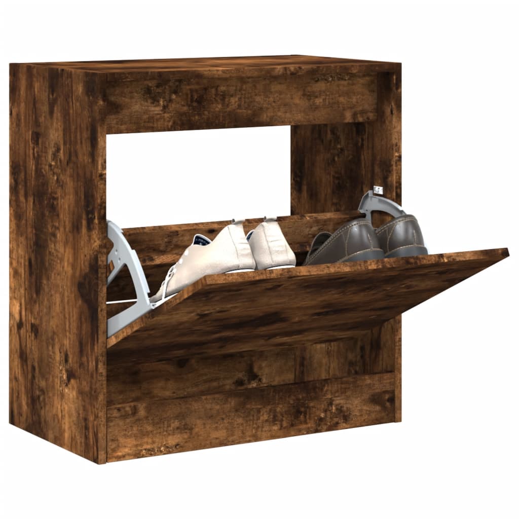 Vidaxx Schuhschrank 60x34x63,5 cm verarbeitetes Holz, geräucherte Eiche