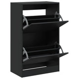 Vidaxl Shoe Cabinet 60x34x96,5 cm Property Wood Black