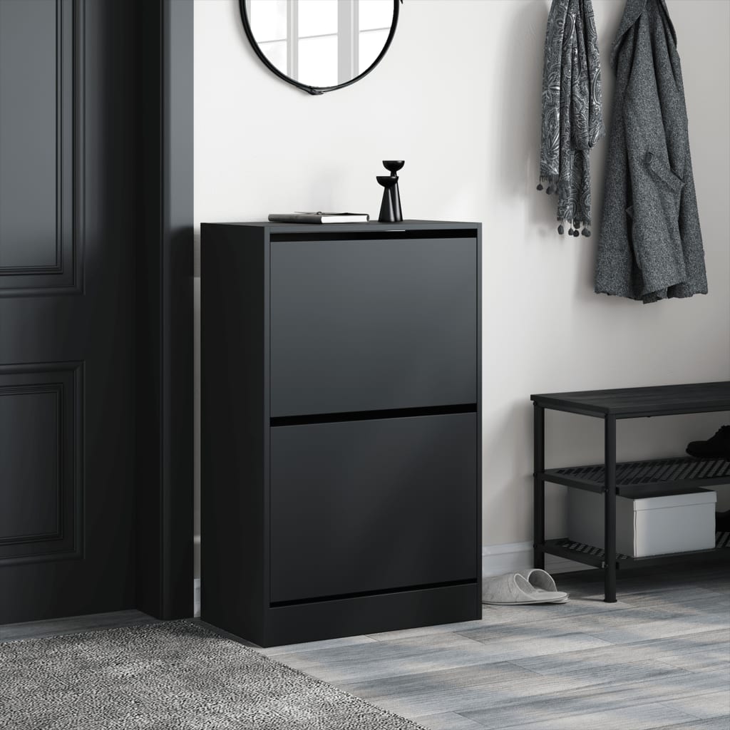Vidaxx Schuhschrank 60x34x96,5 cm lackiertes Holz schwarz