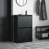 Vidaxl Cabinet da scarpe 60x34x96.5 cm Black proprietà