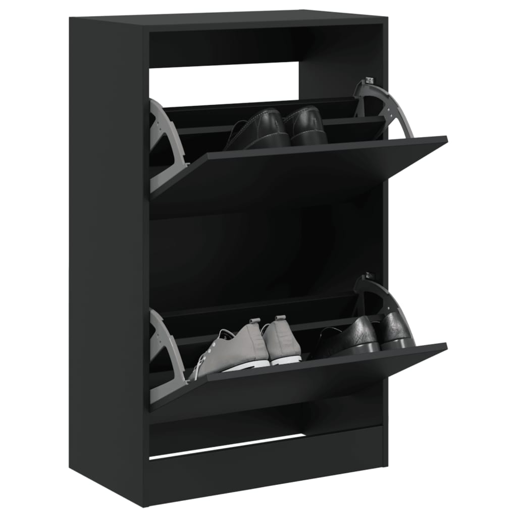 Vidaxx Schuhschrank 60x34x96,5 cm lackiertes Holz schwarz