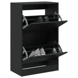 Vidaxl Shoe Cabinet 60x34x96,5 cm Property Wood Black