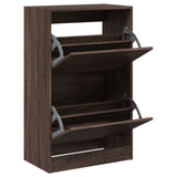 VidaXL Schuhschrank 60x34x96,5 cm, fertige Holzfarbe, braune Eiche