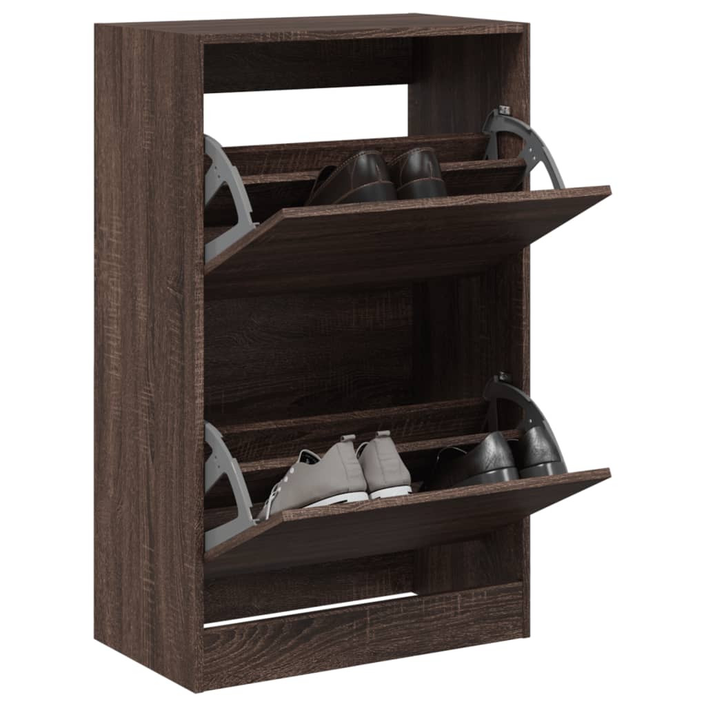 Vidaxl Schong Cabinet 60x34x96.5 cm exponéiert Holzbrong Faarf Faarf