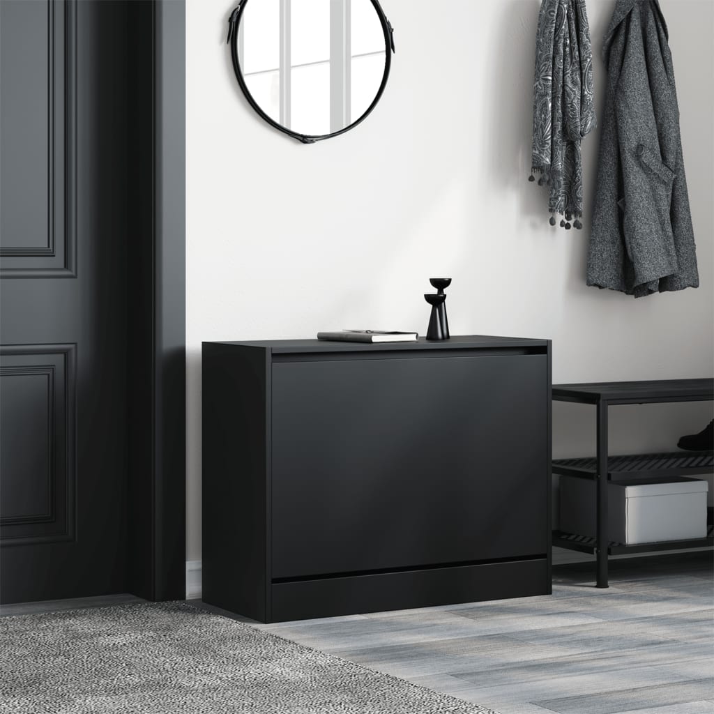 Vidaxx Schuhschrank 80x34x63 cm lackiertes Holz schwarz