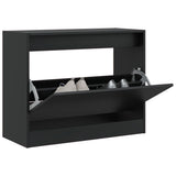 Vidaxx Schuhschrank 80x34x63 cm lackiertes Holz schwarz