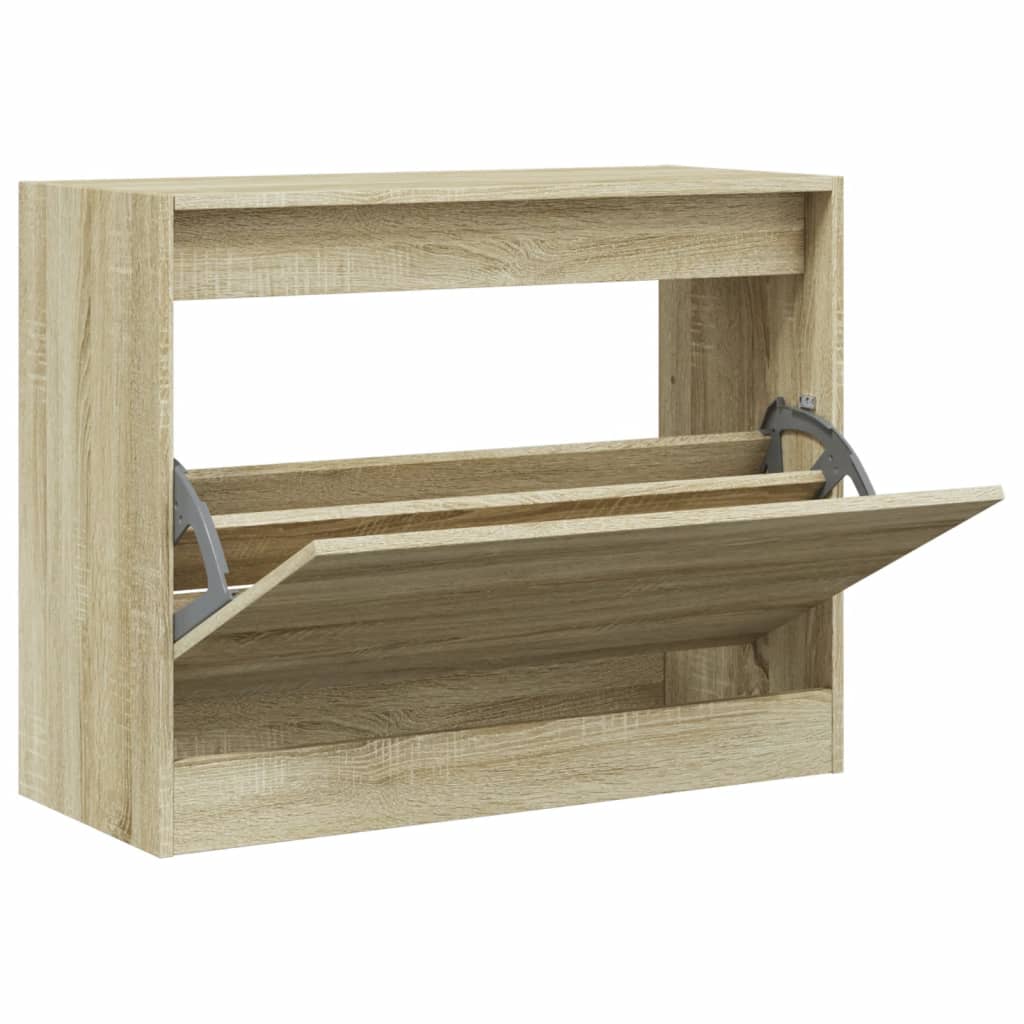 Vidaxl Schong Cabinet 80x34x63 cm Propertéiert Holz Sonoma oak faarweg