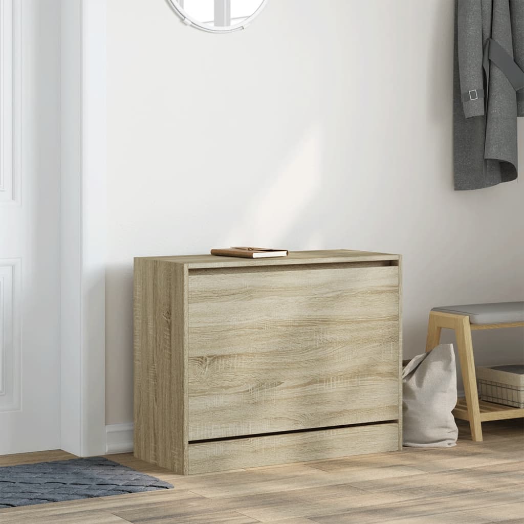 Vidaxl Shoe Cabinet 80x34x63 cm Vlastní dřevo Sonoma Oak Colored