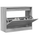 Vidaxx Schuhschrank 80x34x63 cm, Holzwerkstoff, Sonoma-Eiche, grau