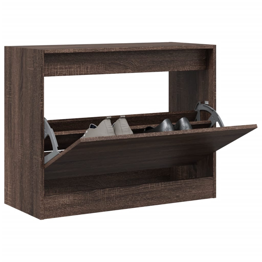 VidaXL shoe cabinet 80x34x63 cm Properted wood brown oak color