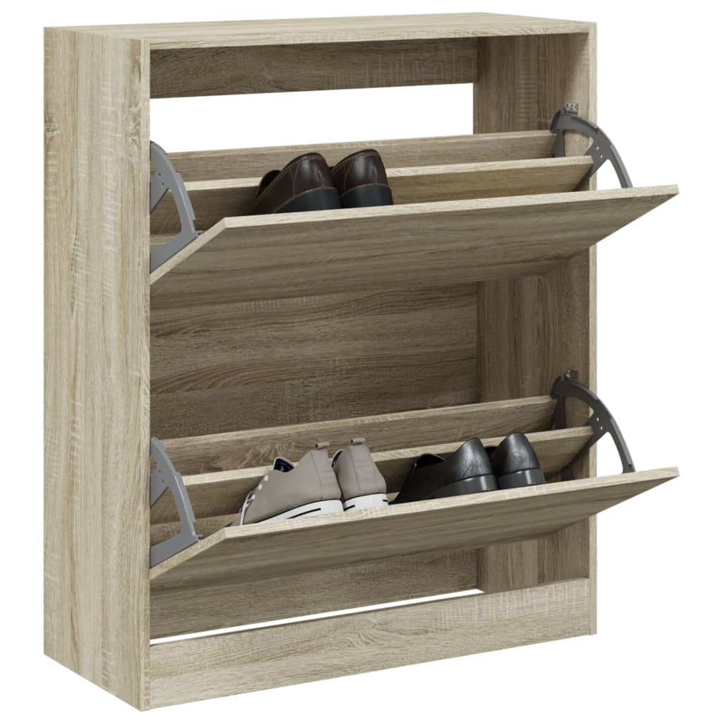 VidaXL Schuhschrank 80x34x96,5 cm Holzwerkstoff Sonoma-Eiche-farbig