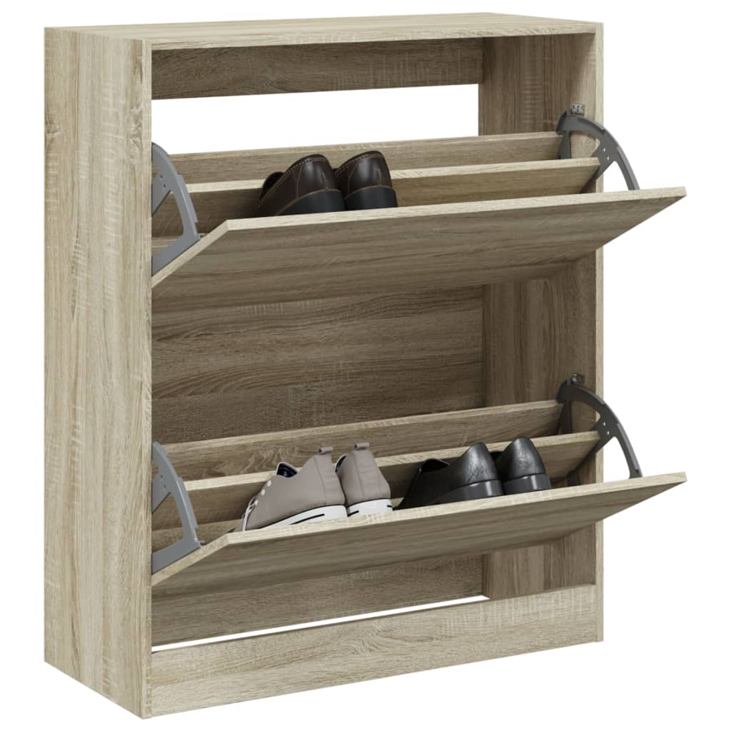 Omara za čevlje Vidaxl 80x34x96,5 cm predelana lesa Sonoma Oak obarvana