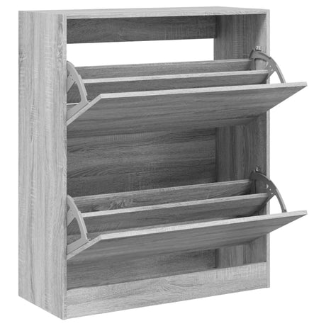 Vidaxx Schuhschrank 80x34x96,5 cm, Holzwerkstoff, Farbe Sonoma-Eiche grau