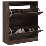 VidaXL shoe cabinet 80x34x96.5 cm Properted wood brown oak color