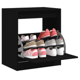 Vidaxl Shoe Cabinet 60x42x69 cm Property Wood Black