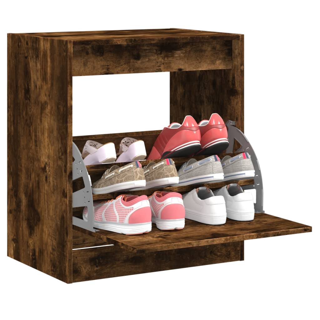 Vidaxl Cabinet da scarpe 60x42x69 cm Colore in legno di legno