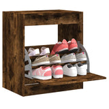 Gabinete de zapatos Vidaxl 60x42x69 CM Madera de madera propiedad de roble ahumado