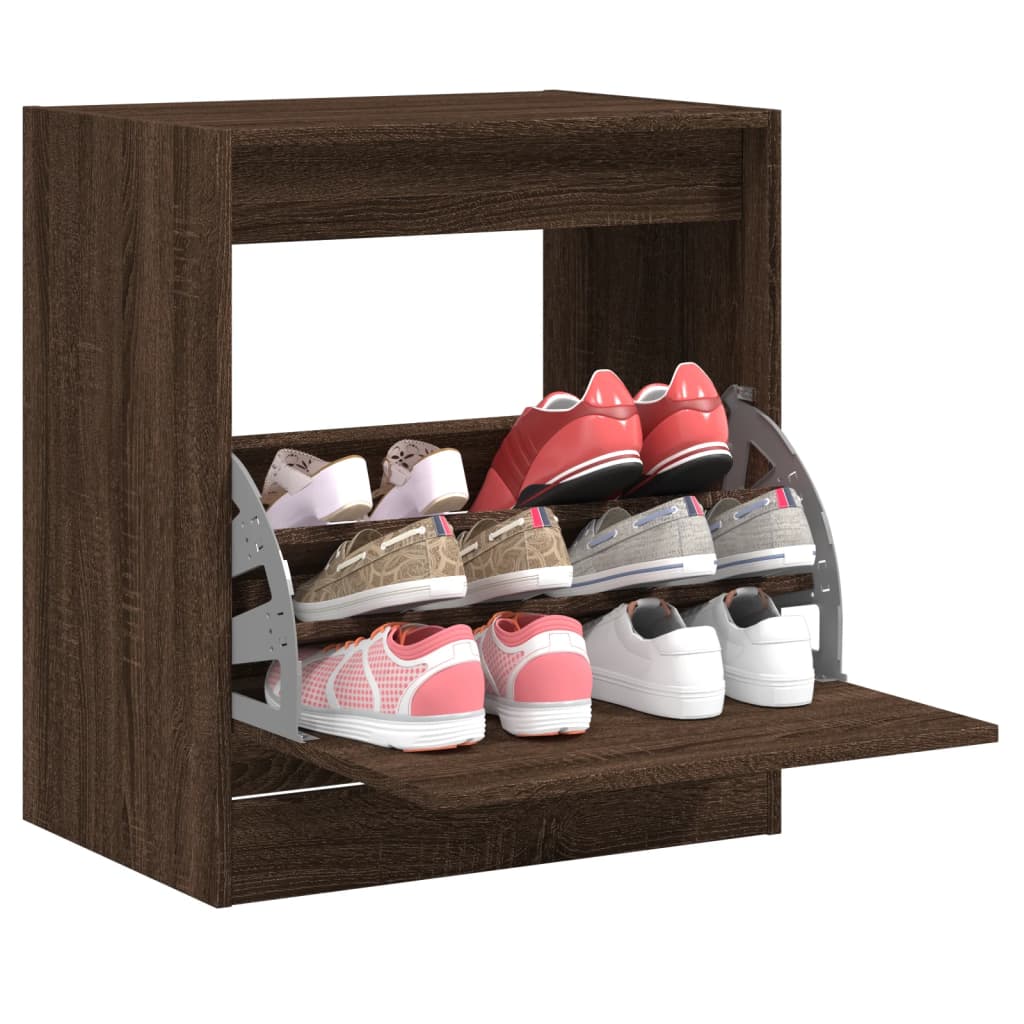 Vidaxx Schuhschrank 60x42x69 cm, fertige Holzfarbe, braune Eiche