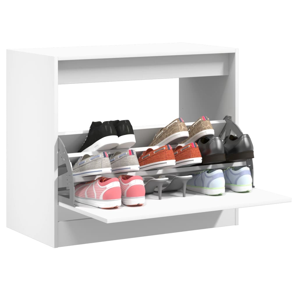 Vidaxx Schuhschrank 80x42x69 cm Holzwerkstoff weiß