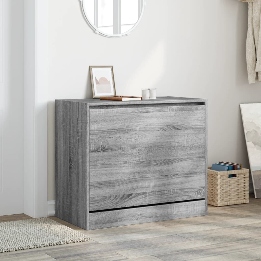 VidaXL shoe cabinet 80x42x69 cm Cut wood gray Sonoma oak colored