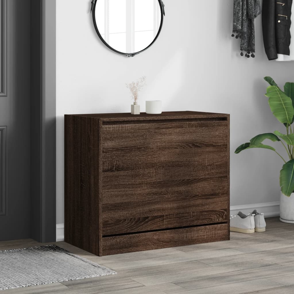 VidaXL shoe cabinet 80x42x69 cm Cut wood brown oak color