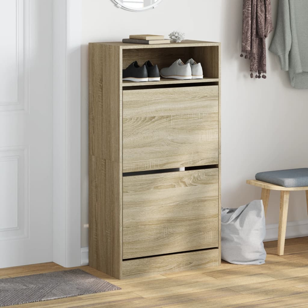 Vidaxl Shoe Cabinet 60x34x116 cm Vlastní dřevo Sonoma Oak Colored