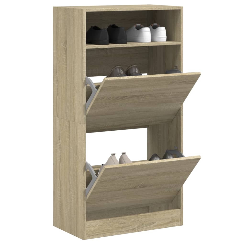 Vidaxl Shoe Cabinet 60x34x116 cm Vlastní dřevo Sonoma Oak Colored