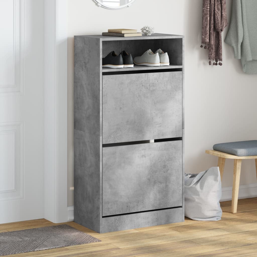 Vidaxx Schuhschrank 60x34x116 cm Holzwerkstoff betongrau